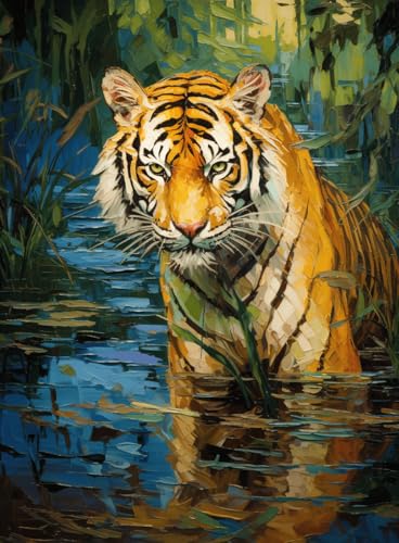 VwrxnchCoatx Kreuzstich Stickpackung Tiger,11CT Sticken Set Erwachsene Kreuzstich,DIY Stickbilder Vorgedruckt Kreuzstich für Anfänger Home Decor 40x50cm VwrxnchCoatx Kreuzstich Stickpackung Tiger,11CT Sticken Set Erwachsene Kreuzstich,DIY Stickbilder Vorgedruckt Kreuzstich für Anfänger Home Decor 40x50cm von VwrxnchCoatx