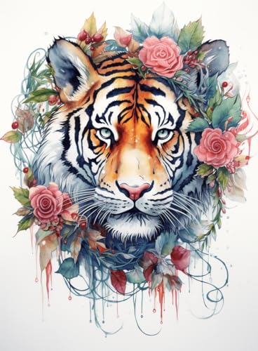 VwrxnchCoatx Kreuzstich Stickpackung Tiger,11CT Sticken Set Erwachsene Kreuzstich,DIY Stickbilder Vorgedruckt Kreuzstich für Anfänger Home Decor 40x50cm VwrxnchCoatx Kreuzstich Stickpackung Tiger,11CT Sticken Set Erwachsene Kreuzstich,DIY Stickbilder Vorgedruckt Kreuzstich für Anfänger Home Decor 40x50cm von VwrxnchCoatx