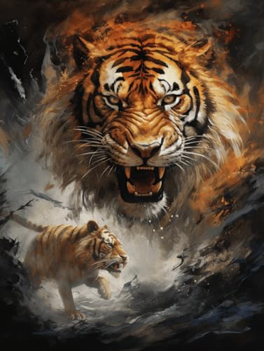 VwrxnchCoatx Kreuzstich Stickpackung Tiger,11CT Sticken Set Erwachsene Kreuzstich,DIY Stickbilder Vorgedruckt Kreuzstich für Anfänger Home Decor 40x50cm VwrxnchCoatx Kreuzstich Stickpackung Tiger,11CT Sticken Set Erwachsene Kreuzstich,DIY Stickbilder Vorgedruckt Kreuzstich für Anfänger Home Decor 40x50cm von VwrxnchCoatx