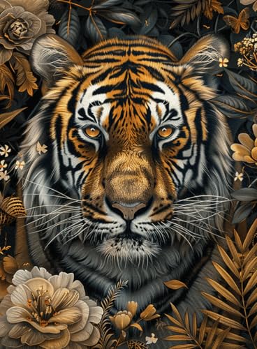 VwrxnchCoatx Kreuzstich Stickpackung Tiger,11CT Sticken Set Erwachsene Kreuzstich,DIY Stickbilder Vorgedruckt Kreuzstich für Anfänger Home Decor 40x50cm VwrxnchCoatx Kreuzstich Stickpackung Tiger,11CT Sticken Set Erwachsene Kreuzstich,DIY Stickbilder Vorgedruckt Kreuzstich für Anfänger Home Decor 40x50cm von VwrxnchCoatx