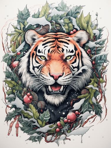 VwrxnchCoatx Kreuzstich Stickpackung Tiger,11CT Sticken Set Erwachsene Kreuzstich,DIY Stickbilder Vorgedruckt Kreuzstich für Anfänger Home Decor 40x50cm VwrxnchCoatx Kreuzstich Stickpackung Tiger,11CT Sticken Set Erwachsene Kreuzstich,DIY Stickbilder Vorgedruckt Kreuzstich für Anfänger Home Decor 40x50cm von VwrxnchCoatx