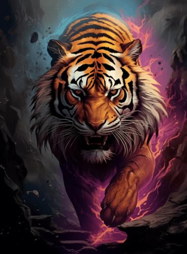 VwrxnchCoatx Kreuzstich Stickpackung Tiger,11CT Sticken Set Erwachsene Kreuzstich,DIY Stickbilder Vorgedruckt Kreuzstich für Anfänger Home Decor 40x50cm VwrxnchCoatx Kreuzstich Stickpackung Tiger,11CT Sticken Set Erwachsene Kreuzstich,DIY Stickbilder Vorgedruckt Kreuzstich für Anfänger Home Decor 40x50cm von VwrxnchCoatx