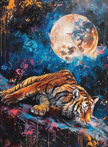 VwrxnchCoatx Kreuzstich Stickpackung Tiger,11CT Sticken Set Erwachsene Kreuzstich,DIY Stickbilder Vorgedruckt Kreuzstich für Anfänger Home Decor 40x50cm VwrxnchCoatx Kreuzstich Stickpackung Tiger,11CT Sticken Set Erwachsene Kreuzstich,DIY Stickbilder Vorgedruckt Kreuzstich für Anfänger Home Decor 40x50cm von VwrxnchCoatx