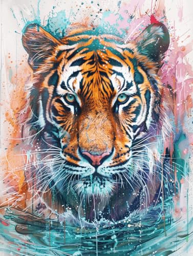 VwrxnchCoatx Kreuzstich Stickpackung Tiger,11CT Sticken Set Erwachsene Kreuzstich,DIY Stickbilder Vorgedruckt Kreuzstich für Anfänger Home Decor 40x50cm VwrxnchCoatx Kreuzstich Stickpackung Tiger,11CT Sticken Set Erwachsene Kreuzstich,DIY Stickbilder Vorgedruckt Kreuzstich für Anfänger Home Decor 40x50cm von VwrxnchCoatx
