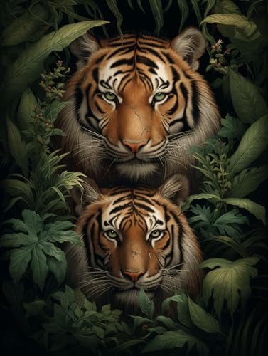 VwrxnchCoatx Kreuzstich Stickpackung Tiger,11CT Sticken Set Erwachsene Kreuzstich,DIY Stickbilder Vorgedruckt Kreuzstich für Anfänger Home Decor 40x50cm VwrxnchCoatx Kreuzstich Stickpackung Tiger,11CT Sticken Set Erwachsene Kreuzstich,DIY Stickbilder Vorgedruckt Kreuzstich für Anfänger Home Decor 40x50cm von VwrxnchCoatx