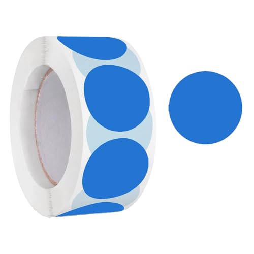 Vxcbad 500 Stück Klebepunkte Runde 25mm Aufkleber Stickers - Marineblau, Langlebig, Wasserdicht, Entfernbar für Büro, Schule & Haushalt (Blau) von Vxcbad