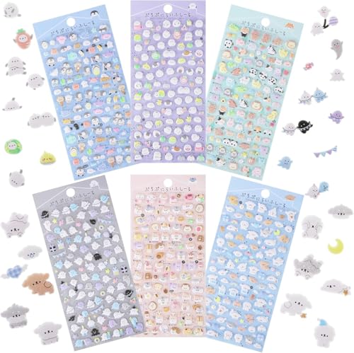 Vxcbad 600+ Niedliche Mini-Tierstickers & 6 Süße 3D-Puff-Sticker Set – DIY-Dekoration für Handyhüllen, Notizbücher, Scrapbooks – Ideal für Kinder & Erwachsene Vxcbad 600+ Niedliche Mini-Tierstickers & 6 Süße 3D-Puff-Sticker Set – DIY-Dekoration für Handyhüllen, Notizbücher, Scrapbooks – Ideal für Kinder & Erwachsene von Vxcbad