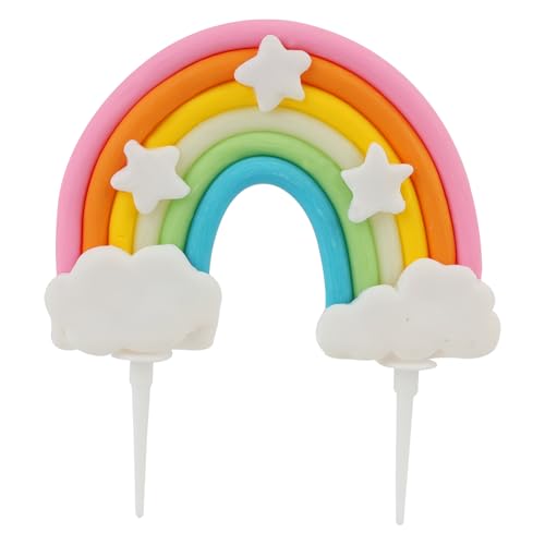 Deko regenbogen,Regenbogen Cake Topper Tortendeko Personalisierter Wolke Regenbogen Kuchendekoration, Regenbogen Kuchendekoration für Geburtstag, Babyparty und Hochzeiten, Vielseitig Einsetzbar von Vxiwscy