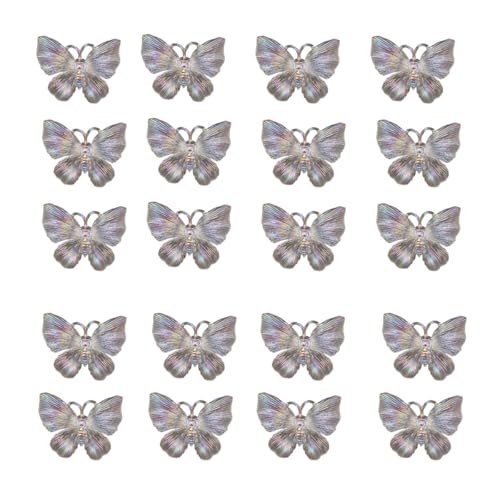 Vyloky Acryl Schmetterling 50x60mm DIY - Glitzerfarben Brautdekoration, Haarschmuck, Handyketten, Autodeko & Wand Deko Multi-Use Bastelzubehör (20 Stück) von Vyloky