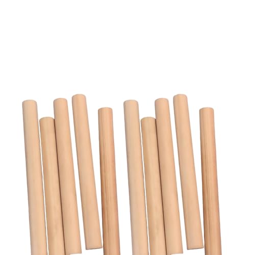 Vyloky【DIY Vielseitiges Echtholz-Rundstab】Natürliche Holzleiste｜Ø1,5-4,5cm 10-100cm Freie Schnittlänge｜Raumgestaltung｜Handgefertigt (10 Stück D1.5cm*L40cm) von Vyloky