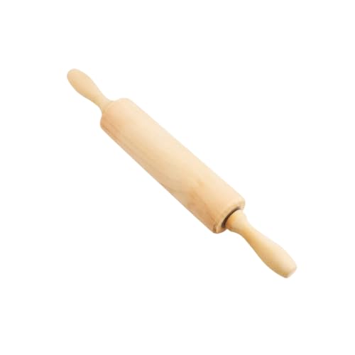 Vyloky Holzton-Rolle für Modellieren, 3 Größen (30/28/24 cm), 16/13.5/11 cm Walzkörper, Doppellager 4/4.5cm, Leichte Anti-Riss Tonwalze (Groß) von Vyloky