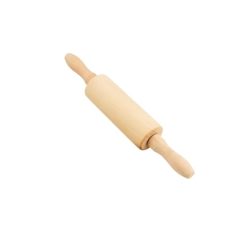 Vyloky Holzton-Rolle für Modellieren, 3 Größen (30/28/24 cm), 16/13.5/11 cm Walzkörper, Doppellager 4/4.5cm, Leichte Anti-Riss Tonwalze (Klein) von Vyloky