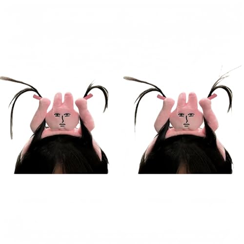 Vyloky Lustiges Häkelband mit Häschen-Ohren – Weiches Stirnband für Kostümpartys, 1er oder 2er Pack (2 Stück) von Vyloky