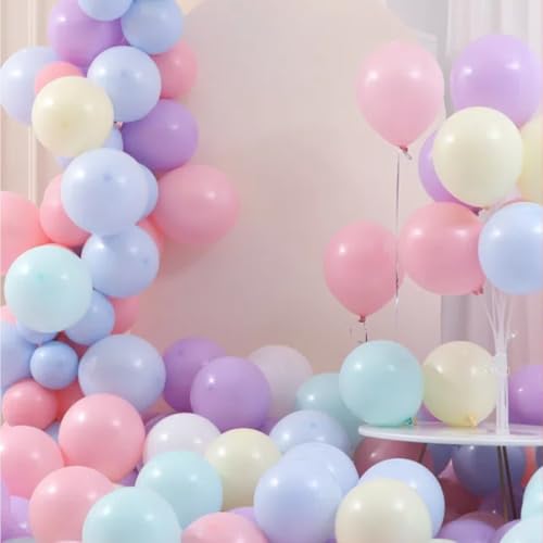 Vyloky Makronen Ballons 23-29cm - Starkes 2.2g Latex & Platzfest - Für Babygeburtstag, Hochzeit, Feiern in Pastellfarben (Niedlich 50 Stück) von Vyloky
