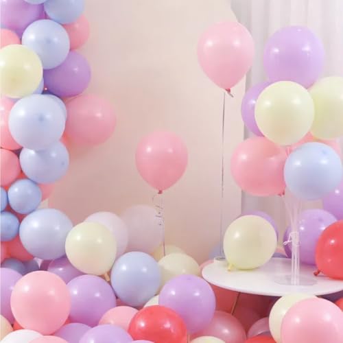 Vyloky Makronen Ballons 23-29cm - Starkes 2.2g Latex & Platzfest - Für Babygeburtstag, Hochzeit, Feiern in Pastellfarben (Romantisch 50 Stück) von Vyloky