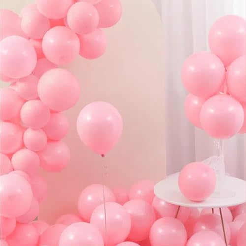 Vyloky Makronen Ballons 23-29cm - Starkes 2.2g Latex & Platzfest - Für Babygeburtstag, Hochzeit, Feiern in Pastellfarben (Rosa 100 Stück) von Vyloky