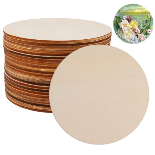 24 Stück Holzscheiben 10cm Durchmesser, Runde Holzscheiben Unbehandelt, Runde Holzspäne zum Basteln 2.5mm Dick, Holz-Scheiben Blanko für Dekoration, Malerei, Hochzeit Mittelstücke, Untersetzer 24 Stück Holzscheiben 10cm Durchmesser, Runde Holzscheiben Unbehandelt, Runde Holzspäne zum Basteln 2.5mm Dick, Holz-Scheiben Blanko für Dekoration, Malerei, Hochzeit Mittelstücke, Untersetzer von Vylro
