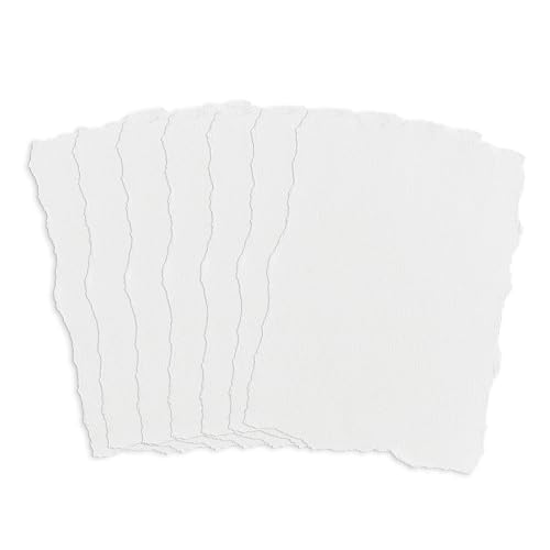 25 Blätter Büttenpapier,15 x 10cm Handgeschöpftes Papier,Baumwollzellstoff Watercolor Paper,Schönes Papier,Geeignet zum Skizzieren,Malen,Gestalten Von Grußkarten,Karten,Einladungen,Postkarten,Usw von Vylro