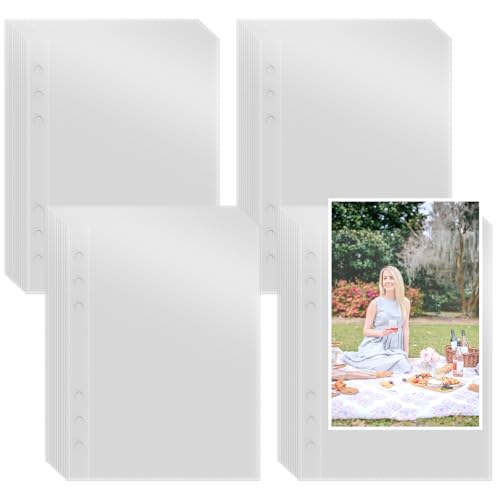 40 Stück A5 Binder Pockets Klarsichthüllen, 6 Löcher Wasserdichter Loseblatt Ordner, Polypropylene Punched Pockets, A5 Hüllen im Hochformat für Ringbuchalben, für Dokumente, Rechnungen, Fotos 40 Stück A5 Binder Pockets Klarsichthüllen, 6 Löcher Wasserdichter Loseblatt Ordner, Polypropylene Punched Pockets, A5 Hüllen im Hochformat für Ringbuchalben, für Dokumente, Rechnungen, Fotos von Vylro