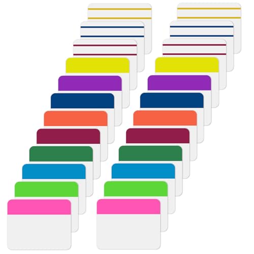 480 Stück Seitenmarker Selbstklebend haftstreifen,Kleberegisterkarten,5 × 4cm Page Markers Tabs,Sticky Index Tabs,Griffregister Klebezettel zum Markieren für Büro,Dokumente,Bücher[24 Sets 12 Farben] von Vylro
