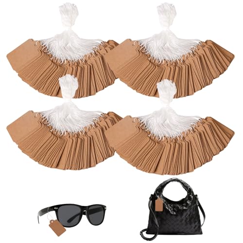 500 Stück Preisschilder Anhänger,4.5×2.8cm Preisschilder Hängeetiketten,Kraftpapier Hängeetiketten Markierungsetiketten,Anhänger Etiketten,Preisetiketten Geschenkanhänger,für Schmuck,Geschenk(Braun) 500 Stück Preisschilder Anhänger,4.5×2.8cm Preisschilder Hängeetiketten,Kraftpapier Hängeetiketten Markierungsetiketten,Anhänger Etiketten,Preisetiketten Geschenkanhänger,für Schmuck,Geschenk(Braun) von Vylro