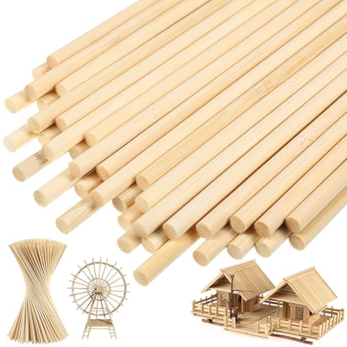 70 Stück Holzstäbe Basteln,30cm×0.3cm Holzstäbchen Rund,Material Bambus Holzstäbchen zum Basteln,Protokoll Lange Rundhölzer,Bambusstäbe Rund für Makramee,Kunstprojekte,Modellbau DIY und Handwerk von Vylro