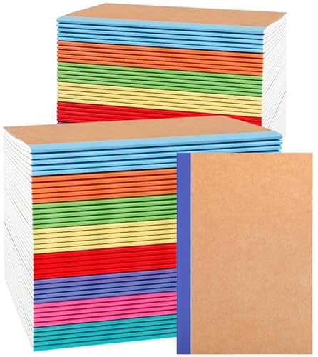 Vyndicca Kompositions-Notizbücher, Großpackung, 21,6 x 14 cm, liniert, Krafteinband, Notizbücher mit Regenbogenrücken, Kompositions-Notizblock für Heimbürobedarf, A5, 8 Farben, 80 Stück Vyndicca Kompositions-Notizbücher, Großpackung, 21,6 x 14 cm, liniert, Krafteinband, Notizbücher mit Regenbogenrücken, Kompositions-Notizblock für Heimbürobedarf, A5, 8 Farben, 80 Stück von Vyndicca
