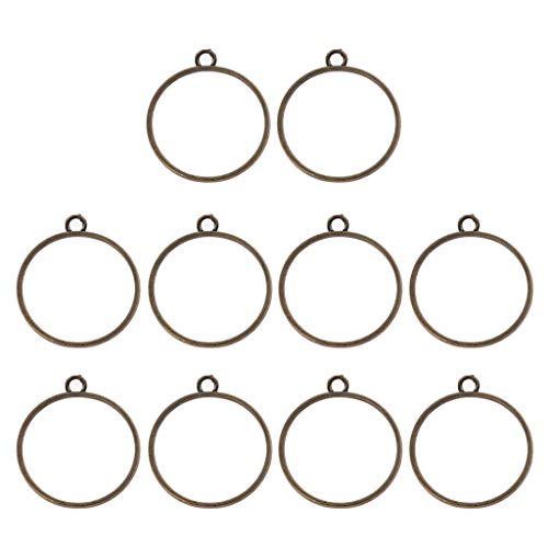 10 Stück/Set für kreative Rahmen, Lünette, Schmuckherstellung, runder Anhängerrahmen für Presse, Blume, Handwerk, Halskette, Armband, Schmuck, Werkzeug-Set, Edelstahl 10 Stück/Set für kreative Rahmen, Lünette, Schmuckherstellung, runder Anhängerrahmen für Presse, Blume, Handwerk, Halskette, Armband, Schmuck, Werkzeug-Set, Edelstahl von Vynetra