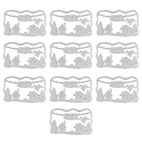10 x Weihnachts-Stanzschablonen für Kartenherstellung, Scrapbooking, Album, Blume, Blätter, Stanzformen, ausgehöhlt, Tier-Stanzform 10 x Weihnachts-Stanzschablonen für Kartenherstellung, Scrapbooking, Album, Blume, Blätter, Stanzformen, ausgehöhlt, Tier-Stanzform von Vynetra