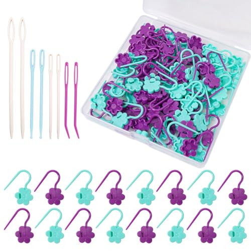 100 Stück Blumen-Form, verschließbare Nähmarker, Clip mit 8 großen Ösen, Nähnadeln, Strickmarker, Nähzubehör, Nähzubehör 100 Stück Blumen-Form, verschließbare Nähmarker, Clip mit 8 großen Ösen, Nähnadeln, Strickmarker, Nähzubehör, Nähzubehör von Vynetra