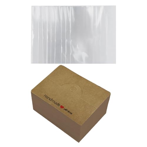 100 Stück Kraftpapierkarten, 8 x 6 cm, faltbarer Kartenkopf für Schmuck, Halsketten, Verpackungen, Display-Karton 100 Stück Kraftpapierkarten, 8 x 6 cm, faltbarer Kartenkopf für Schmuck, Halsketten, Verpackungen, Display-Karton von Vynetra