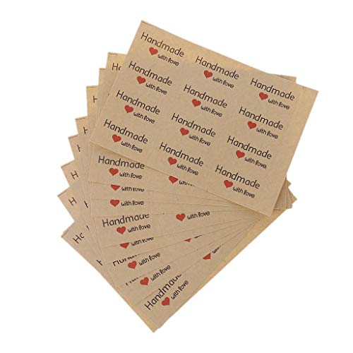 120 x Vintage Handmade with Love Paketetiketten Kraftkleber Aufkleber Backen 120 x Vintage Handmade with Love Paketetiketten Kraftkleber Aufkleber Backen von Vynetra