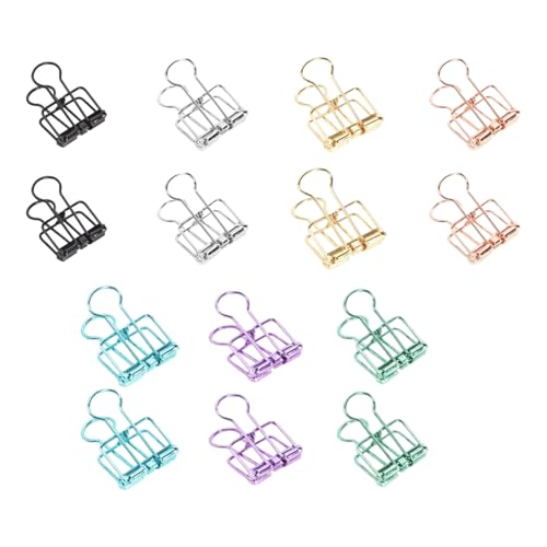 14 Stück lange Klemmen aus Metalldraht, hohle Rechnungen, Dokumente, Papierklemmen für Büro, Schule, Metall, langer Schwanz, hohl, Papierklammern, Büroklammern 14 Stück lange Klemmen aus Metalldraht, hohle Rechnungen, Dokumente, Papierklemmen für Büro, Schule, Metall, langer Schwanz, hohl, Papierklammern, Büroklammern von Vynetra