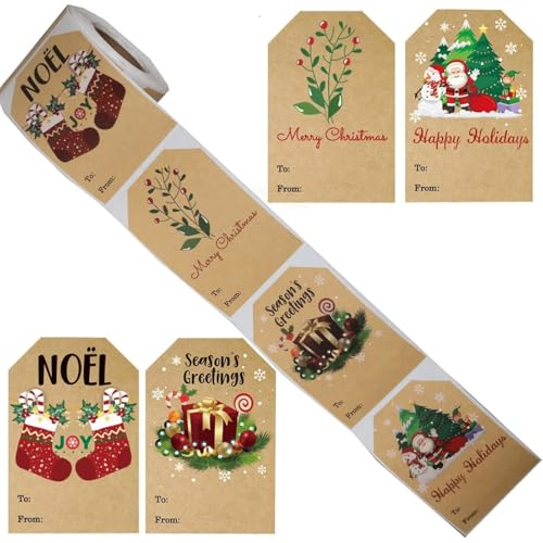 200 Stück Weihnachts-Etiketten, selbstklebend, 5,1 x 7,6 cm, Weihnachts-Namensaufkleber für Umschläge, Boxkarten, Weihnachtsdekoration 200 Stück Weihnachts-Etiketten, selbstklebend, 5,1 x 7,6 cm, Weihnachts-Namensaufkleber für Umschläge, Boxkarten, Weihnachtsdekoration von Vynetra