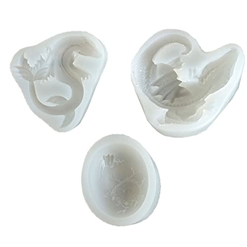 3 Stück Oster-Dinosaurier-Epoxidharz-Form, Gips, Ton, Seife, Gieß-Silikon von Vynetra