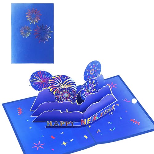 3D-Popping-Up-Karte "Happy New Year" Grußkarte mit buntem Design für Neujahrs- und Urlaubsgrüße 3D-Popping-Up-Karte "Happy New Year" Grußkarte mit buntem Design für Neujahrs- und Urlaubsgrüße von Vynetra