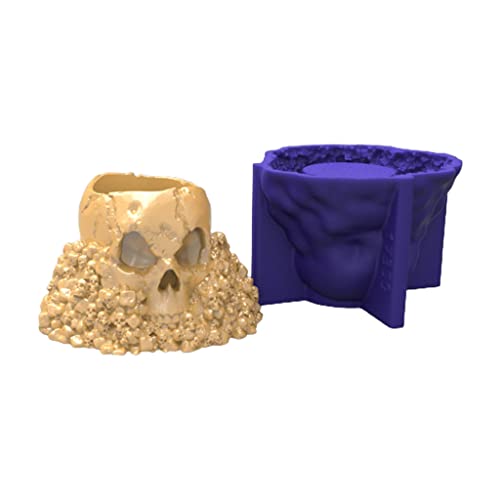 3D-Stifthalter in Totenkopf-Form, Blumentopf, Silikonformen, Epoxidharz, Dekoration, Werkzeug zur Herstellung von Bastelbedarf 3D-Stifthalter in Totenkopf-Form, Blumentopf, Silikonformen, Epoxidharz, Dekoration, Werkzeug zur Herstellung von Bastelbedarf von Vynetra