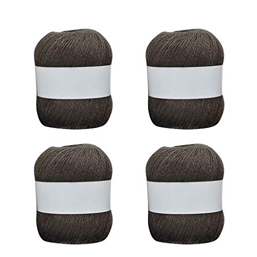 4 Rollen langes Plüsch-weiches Kaschmirgarn, handgestricktes Garn für Strickjacke, Schal, Häkelwolle, Garne, 200 Gramm 4 Rollen langes Plüsch-weiches Kaschmirgarn, handgestricktes Garn für Strickjacke, Schal, Häkelwolle, Garne, 200 Gramm von Vynetra