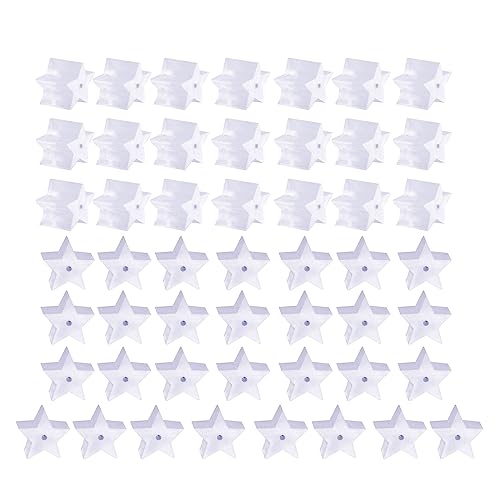50 Stück transparente Ohrring-Stopper in Stern-/Herzform, Silikon-Ohr-Verschlüsse für Ohrringe, Schmuck von Vynetra