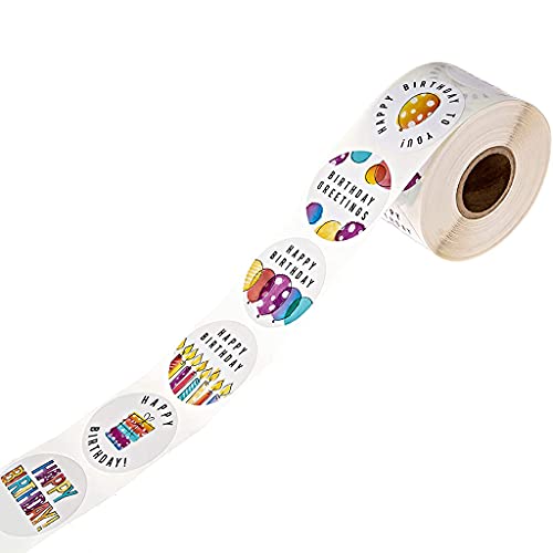 500 Stück Happy Birthday Aufkleber Grüße Runde Siegeletiketten für Party Verpackung Scrapbooking Karten 500 Stück Happy Birthday Aufkleber Grüße Runde Siegeletiketten für Party Verpackung Scrapbooking Karten von Vynetra