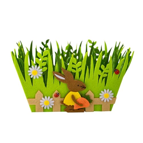 Benutzerfreundlicher grüner Kaninchenkorb, Osterdekoration, für Festlichkeiten, perfekt für Kinder und Familientreffen von Vynetra