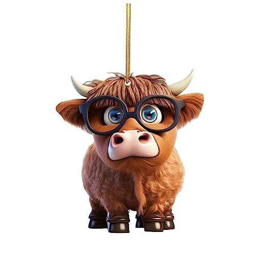Cartoon-Kuh-Autoanhänger, Baumdekoration, Dekoration für Heckfenster, hängende Auto-Stylings, Zubehör, Weihnachtsbäume, Ornament, Fenster, Wandbehang, Bauernhof-Tier-Thema, Highlandcow Auto Cartoon-Kuh-Autoanhänger, Baumdekoration, Dekoration für Heckfenster, hängende Auto-Stylings, Zubehör, Weihnachtsbäume, Ornament, Fenster, Wandbehang, Bauernhof-Tier-Thema, Highlandcow Auto von Vynetra