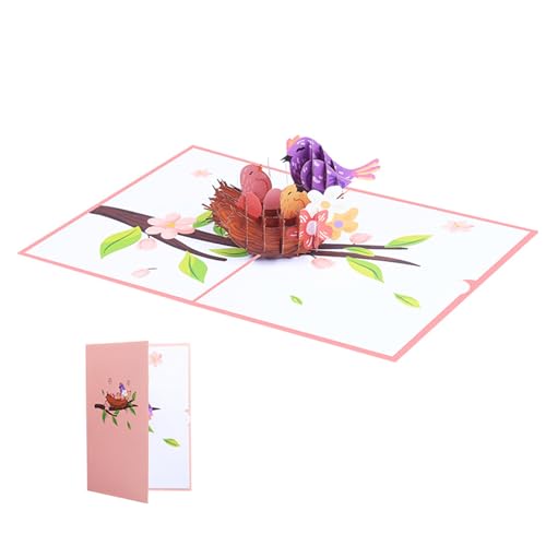 Elegante 3D Faltkarte mit Vogelnest mit Vögeln und Blumen Muster für Muttertag Feier Elegante 3D Faltkarte mit Vogelnest mit Vögeln und Blumen Muster für Muttertag Feier von Vynetra