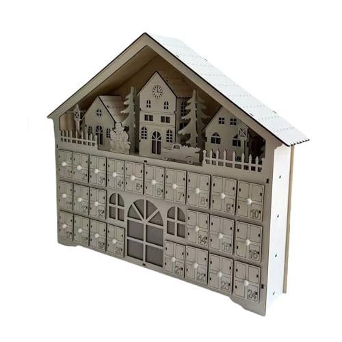 Festival 24 Tage Weihnachten Countdowns Kalender Holz Weihnachten Countdowns Kalender mit 24 Schubladen und Weihnachtsszene von Vynetra