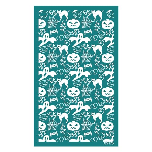 Halloween-Siebdruck-Schablonen für Ton-Ohrringe, selbstklebende Siebdrucke, Druck zum Bedrucken von Ton, Holz, Stoff von Vynetra