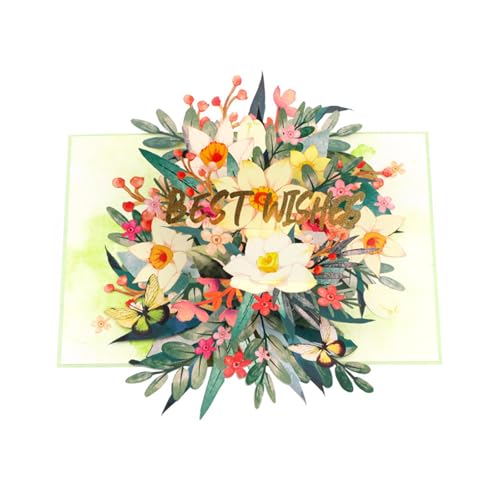 Handgefertigte Grußkarte, faltbar, bunte Blume, 3D-Popup-Karte, Einladungskarte für Geburtstage, Hochzeiten, Jubiläen Handgefertigte Grußkarte, faltbar, bunte Blume, 3D-Popup-Karte, Einladungskarte für Geburtstage, Hochzeiten, Jubiläen von Vynetra