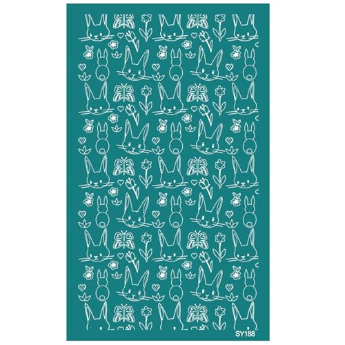 Hasen-Eierschalen-Siebdruck-Schablonen zum Bemalen von Ton, Holz, T-Shirts, Stoffbeutel, waschbar, Siebdruck-Schablonen von Vynetra
