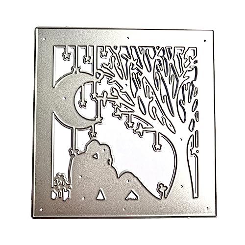 Metall-Stanzform aus Karbonstahl, rechteckig, Motiv: Paar unter dem Baum, handgefertigte Schablone für Scrapbook Metall-Stanzform aus Karbonstahl, rechteckig, Motiv: Paar unter dem Baum, handgefertigte Schablone für Scrapbook von Vynetra