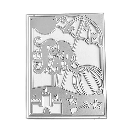 Metall-Stanzformen für Kartenherstellung, Scrapbooking, Papierbastelvorlage, Motiv: Regenschirm, Mädchen, Schablone Metall-Stanzformen für Kartenherstellung, Scrapbooking, Papierbastelvorlage, Motiv: Regenschirm, Mädchen, Schablone von Vynetra