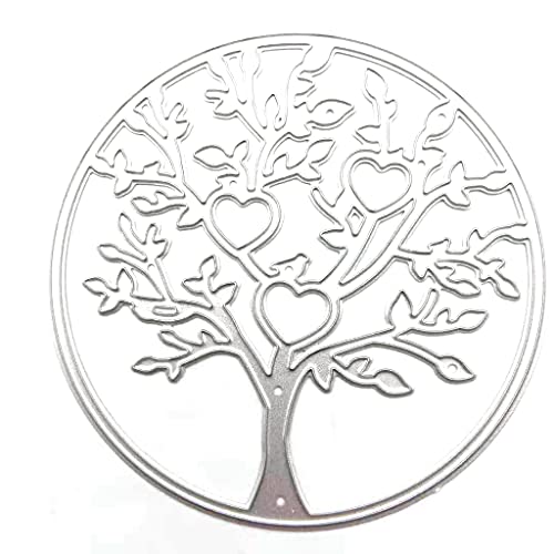 Metall-Stanzschablone für Scrapbooking, Album, Papier, Karten, rund, Baum-Design von Vynetra